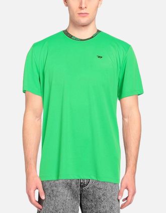 Diesel Mens DIESEL Amtee Alix Mens T Shirts Short Sleeved Quick Dry Casual Summer Sports Tee - Green - Size: 38