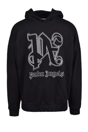 Palm Angels Hoodie Sweatshirt - Black/White