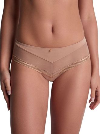 Aubade Womens Sheer Emotion Cheeky Short - Beige polyamide - Size X-Large