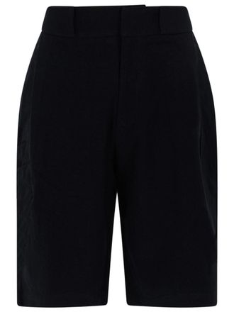 Ymc You Must Create Neutrals Carax Flat Front Cotton-Linen Shorts