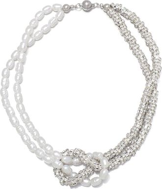 Adornia Adornia Silver Plated Pearl Necklace