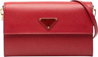 Prada Pre-owned Prada Saffiano Wallet on Strap Ladies YM909ACGLRESPB79