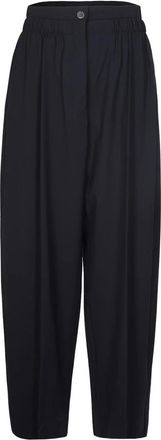 Sportmax Pantalone Quito - Dames - Wijde Broeken - Zwart - 2XS - Wol - Broeken