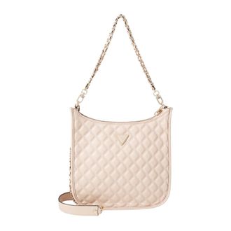Guess Shoulder Bags, female, Beige, Size: ONE SIZE Giully Quilted Shoulder Bag