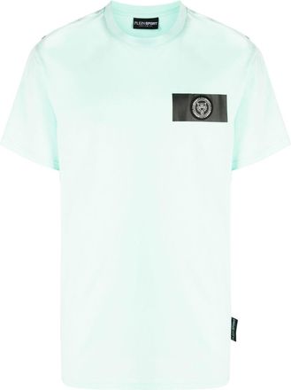 Plein Sport logo-patch short-sleeved T-shirt - men - Cotton - M - Green