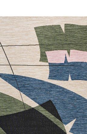 Jonathan Y Designs Shelby Coastal Vintage Abstract Palm Leaf Indoor/Outdoor Area Rug in Navy/cream at Nordstrom, Size 8Ft 0In X 10Ft 0In