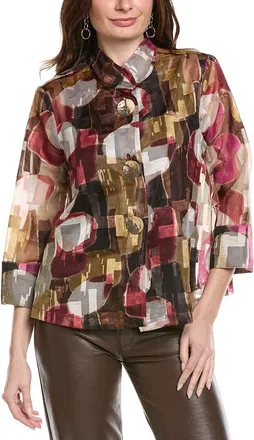 Joseph Ribkoff Printed Sheer Jacket