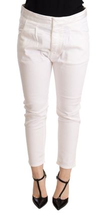 Cycle Mid Waist Slim Fit Skinny Cotton Stretch Womens Trouser
