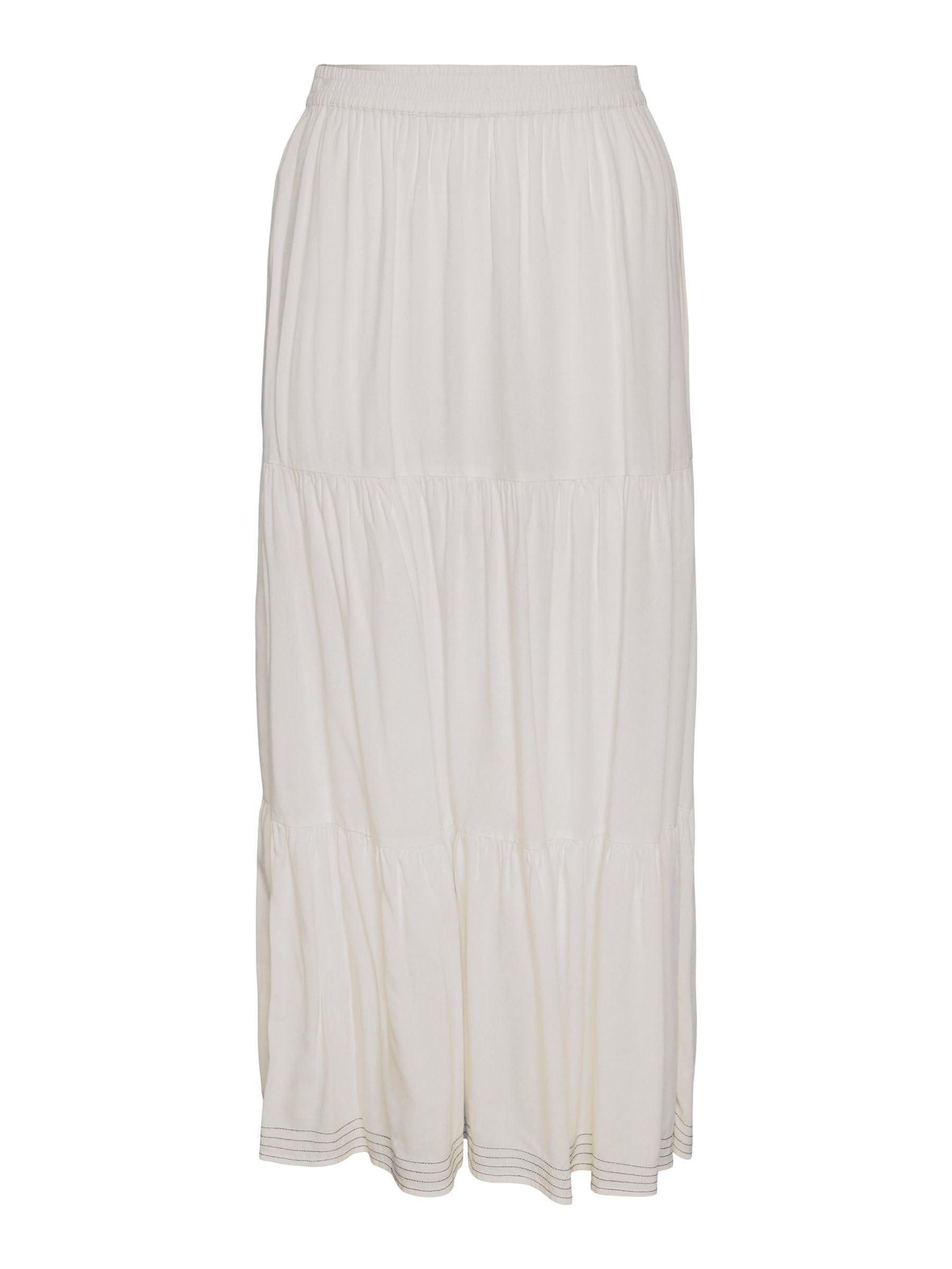 Pieces Jupe - Pcrola Hw Midi Skirt Bc (Gris) - Vêtements Chez Sarenza