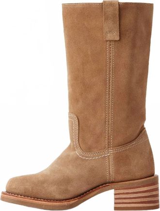 Frye Womens Campus 12R Heeled Boots In Tan