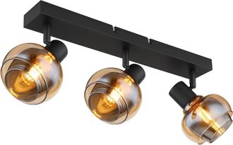 Globo Lighting Foco - Tokki - Negro - Vidrio Metal - L&aacute;mpara De Vidrio - Globo