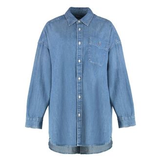 Polo Ralph Lauren Shirts, female, Blue, XL, Oversized Denim Shirt