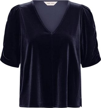 Part Two Valeriia Blouse - Dames - Blouses - Blauw - XS - Polyester - Overhemden