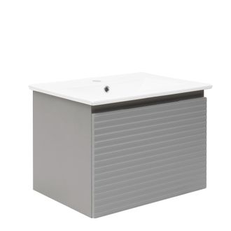 Puma Naturel - Mueble De Ba&ntilde;o Con Lavabo Savona 58x43x44,8 Cm, Gris Mate (savona60gm)