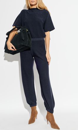 Fabiana Filippi Top With Lurex Thread, Womens, Navy Blue