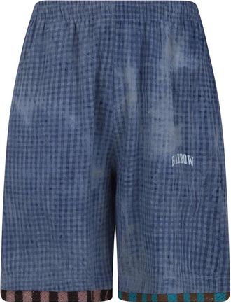 Barrow Pantaloni a gamba larga con pieghe a quadri - - Shorts - Uomo - Blu - XS