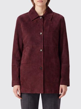 Max Mara S Max Mara Suede Leather Shirt Jacket with Classic Collar