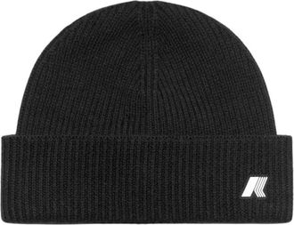 K-Way Zwart Pure Melange Muts - Heren - Hoeden - Zwart - 2XL - Wol - Accessoires