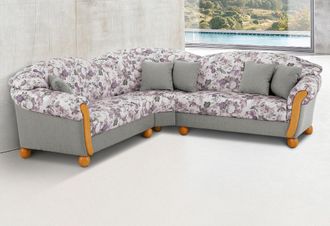 HOME AFFAIRE Ecksofa »Milano, bequem mit Federkern, B/T/H 233/233/83cm, Landhausstil, L-Form« gleichschenklig