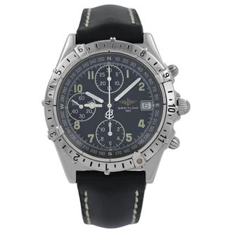Breitling Pre-owned Breitling Chronomat Longitude Chronograph Automatic Black Dial Mens Watch A20048