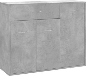 vidaXL Sideboard Concrete Grey 88x30x70 cm Engineered Wood Vidaxl