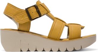 FLY London YUDD236FLY - Womens Wedge Heel Leather Sandals