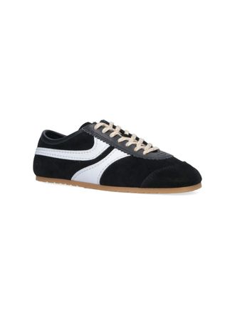 Dries Van Noten Calf Leather Colorblock Sneaker - Black