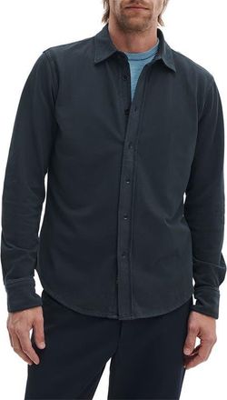 Rag & Bone Tomlin Garment Dye Cotton Oxford Button-Up Shirt in Black at Nordstrom, Size Xx-Large
