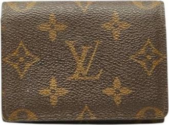 Louis Vuitton Pre-owned Card Case - Dames - Vintage Accessoires - Bruin - ONE Size - Leer - Vintage