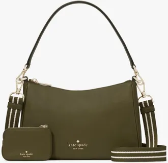 Kate Spade New York Womens Rosie Pebbled Leather Medium Shoulder Bag - Dark Green - One Size
