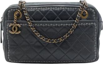 Chanel Pre-owned Vintage Schoudertas - Dames - Vintage Schoudertas - Zwart - ONE Size - Leer - Vintage