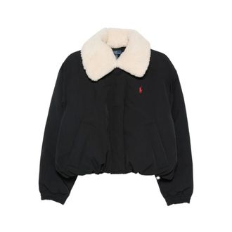 Ralph Lauren Chaqueta acolchada con cuello de pelo sint&eacute;tico - Jackets - Mujer - Negro - S