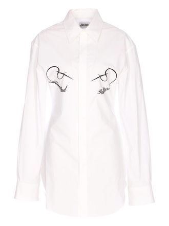 Jean Paul Gaultier Long-Sleeve Silk and Nylon Shirt