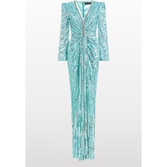 Jenny Packham Darcy Sequin-Embellished Dress in Caribbean Turquoise at Nordstrom, Size 10 Uk