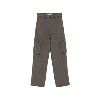 Frankie Shop Wide Trousers, female, Gray, Size: XS Wide Trousers