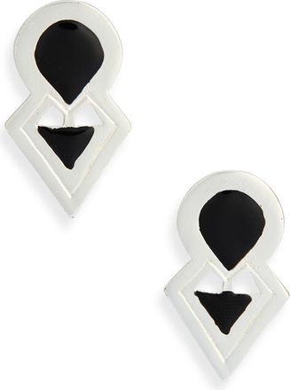 Karine Sultan Sculpted Enamel Drop Earrings in Silver at Nordstrom Rack