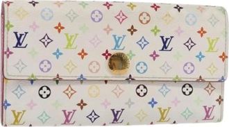 Louis Vuitton Pre-owned Wallets, female, White, Size: ONE SIZE Pre-owned Canvas Wallet