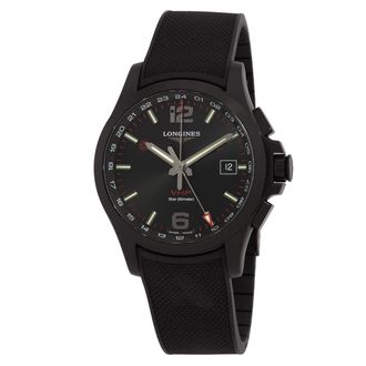 Longines Conquest V.H.P. GMT Quartz Black Dial Mens Watch L3.728.2.56.9