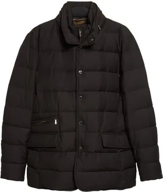 Moorer Ilvo 3-in-1 Quilted Down Overcoat & Vest in Nero at Nordstrom, Size 52