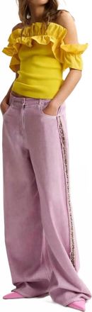 Essentiel Jeeper Studded Pants In Lilac