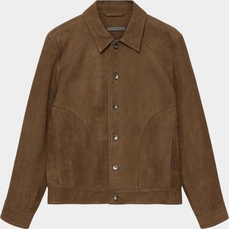 John Varvatos Men & apos;s Douglas Seamed Suede Shirt Jacket