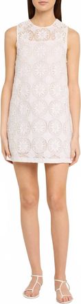 Ciao Lucia Indus Embroidered Shift Dress In White