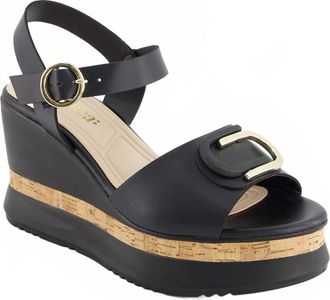 Andrea Womens Comfort Ankle Strap Sandal In Black