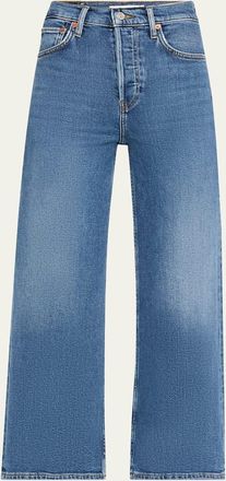 Re/Done High Rise Wide-Leg Cropped Jeans