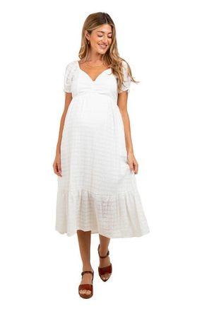 Pinkblush Solid Sweet Heart Dress in Ivory at Nordstrom, Size Large