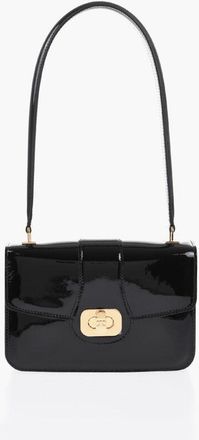 Celine Shiny Leather Shoulder Bag JOSEPHINE with Gold-Effect Logo size Unica