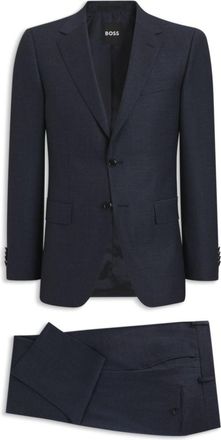 BOSS Two-piece slim-fit suit in patterned stretch wool
