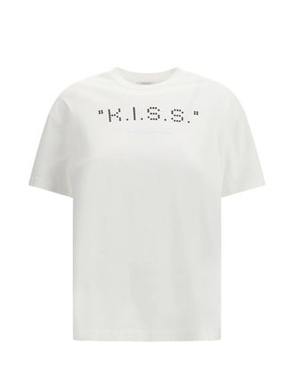 Off-white Kiss Quote Reg Relaxed Cotton T-Shirt