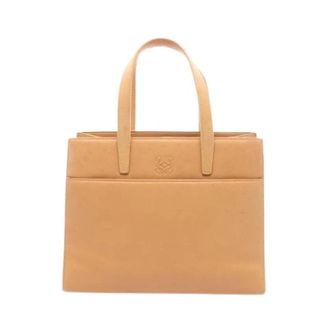 Loewe Pre-owned Tote Bag - Dames - Vintage Shopper - Beige - ONE Size - Leer - Vintage