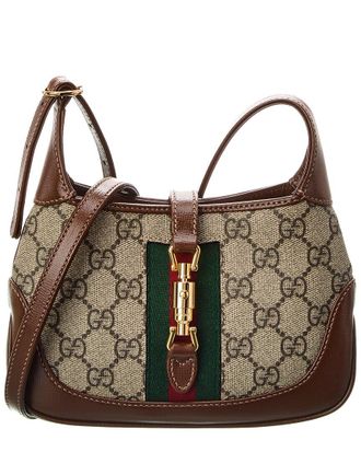 Gucci Jackie 1961 Mini Gg Supreme Canvas & Leather Shoulder Bag